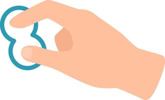 Close up view of a hand skillfully manipulating a fidget toy, illustrating effective techniques for stress relief and enhancing focus, perfect for managing anxiety and promoting calmness vector
