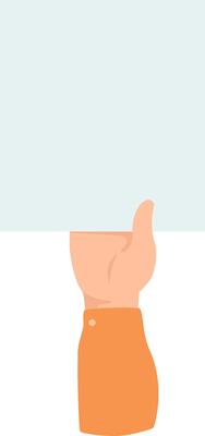 Hand holding a blank placard with copy space for your advertising message. Ideal for protests. Marketing campaigns and social awareness initiatives. Promoting freedom of expression and communication