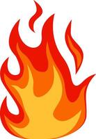 Burning red and orange cartoon flames radiate energy and warmth against a clean white backdrop, creating a vivid and dynamic visual that captures attention and excitement vector