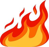 Cartoon flames rising from bottom of frame with orange and red gradient on white background, ideal for representing concepts related to fire, heat, energy, and passion vector