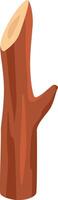 Redwood lumber with visible growth rings and a sawn top surface represents sustainable forestry and the use of renewable resources in construction and woodworking vector