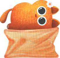 cheerful meow pose png