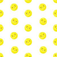 Yellow kid kawaii planet seamless pattern. Galaxy, space, universe. Background, print, fabric vector
