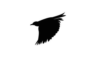 Flying Longclaw Bird Silhouette Design And Illustration. vector