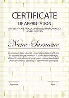 Modern elegant certificate template with geometric shapes. Appreciation for business and education vector