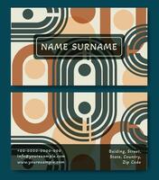 Trendy minimal abstract business card template. Modern corporate stationery id layout vector
