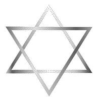 Star of David. Jewish symbol vector