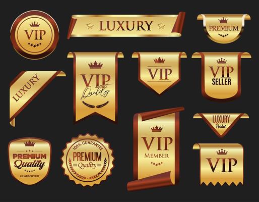 premium quality and VIP badges and emblem collection