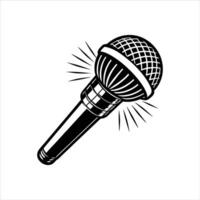microphone with stand vector