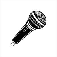 microphone with stand vector