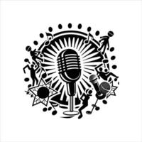 Live Performance Microphone vector