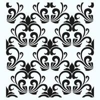 Beautiful monochrome Damask Pattern. The line carvings become various petal elements into one. vector