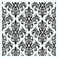 Damask Pattern. Line carvings that become various beautiful petal elements and become one. vector