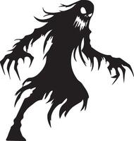 Silhouette of Hideous Halloween graphic vector