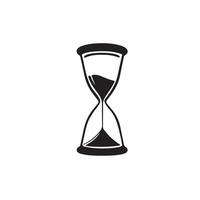 A beautiful Hourglass icon silhouette on white background vector