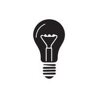 A modern light bulb icon silhouette on white background vector