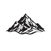 High mountains with snow silhouette on white background vector