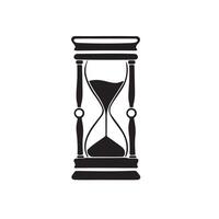 Sand glass icon silhouette on white background vector