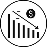 Decline Diagram Illustration Icon vector