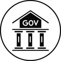 gobierno edificio ilustración icono vector