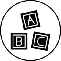 ABC Blocks Illustration Icon vector