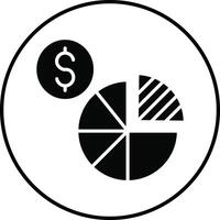 Pie Chart Illustration Icon vector