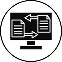 Online File Transfer Illustration Icon vector