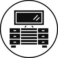 TV Stand Illustration Icon vector