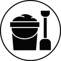 Sand Bucket Illustration Icon vector