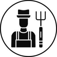 Farmer Illustration Icon vector