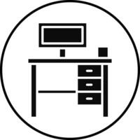 Desk Illustration Icon vector