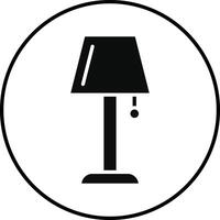 Table Lamp Illustration Icon vector