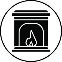 Fireplace Illustration Icon vector