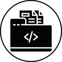 Coding Folder Illustration Icon vector