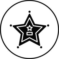 Sheriff Badge Illustration Icon vector