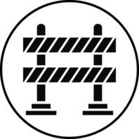 A black and white image of a barrier vector