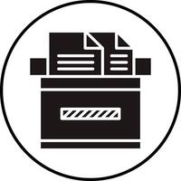 Documents Box Illustration Icon vector
