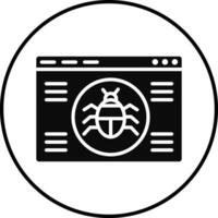 Website Bug Illustration Icon vector