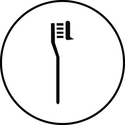 Tooth Paste on Brush Illustration Icon