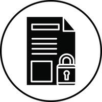 File Protection Illustration Icon vector