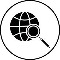 Global Search Illustration Icon vector