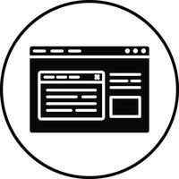 Browser Pop Up Illustration Icon vector