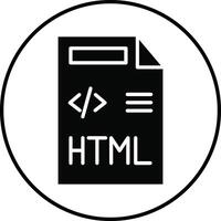 HTML File Illustration Icon vector