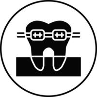 Tooth Braces Illustration Icon vector