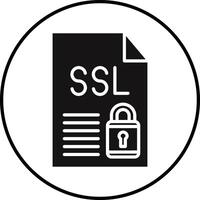 SSL File Illustration Icon vector