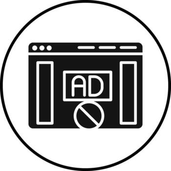 An ad for a website with a sign that says ad vector