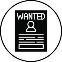 Wanted Illustration Icon vector