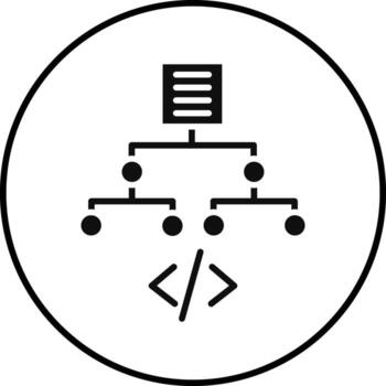 Algorithm Illustration Icon vector