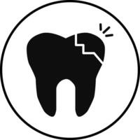 Tooth Decayed Illustration Icon vector
