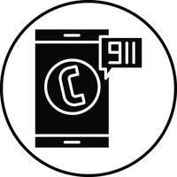 Call 911 Illustration Icon vector